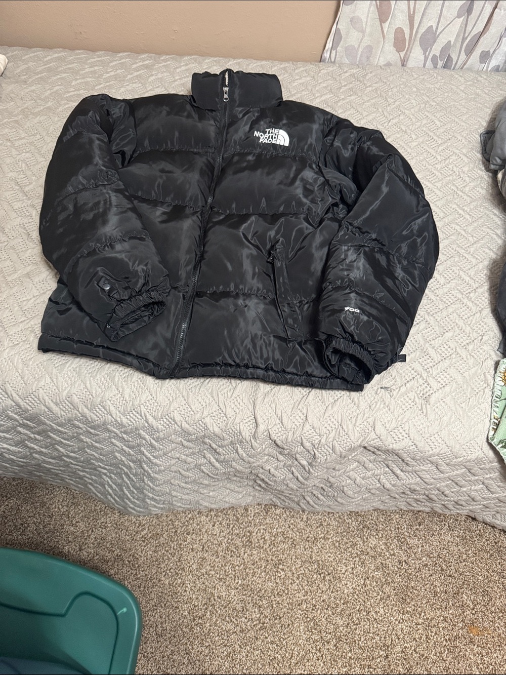 The North Face women’s Black Puff Jacket with Logo